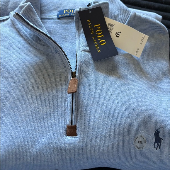 Ralph Lauren Men's Light Blue Zip-Up Sweater - Picture 5 of 10
